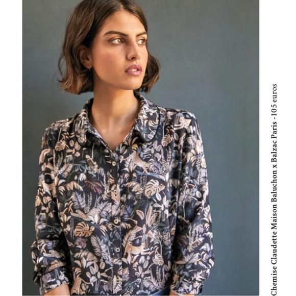 Balzac x Maison Baluchon Jungle Button Down Shirt Size XS - Picture 1 of 8